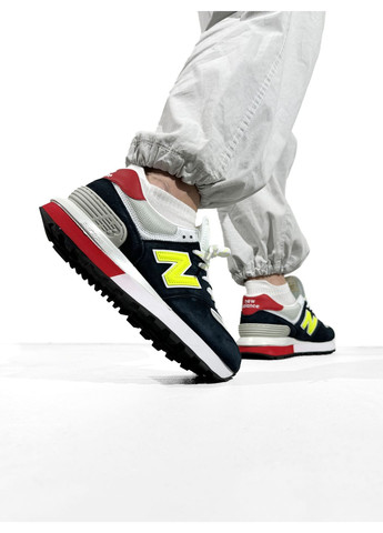 Чорні Осінні кросівки чоловічі new balance 574 legacy black / yellow / red нью беланс 574 No Brand