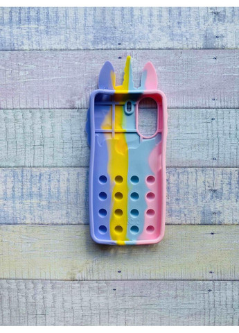 Силиконовый чехол Попит Антистресс Pop It для Xiaomi Redmi 13C Единорог Creative (360712014)