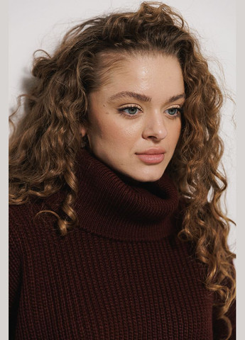 Укорочений вязаний светр чорний з розрізом ззаду на комірі Arjen (304251236)