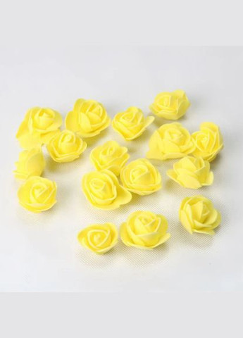 Искусственные цветы головки 50 штук 3 см желтый Jannet квіти (330758606)