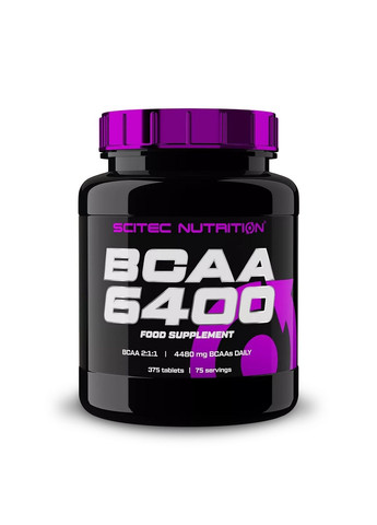 Аминокислота BCAA 6400, 375 таблеток Scitec Nutrition (293343042)