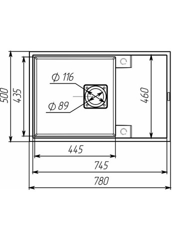 Гранітна мийка GALANS 7850 матова Карбон Valeso (358059922)