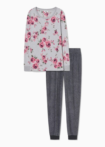Комбинированная всесезон флисовая пижама (свитшот, штаны) C&A