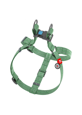 Шлей Re-cotton с QR паспортом, M, Ш 20 мм, Д 50-80 см зеленый WAUDOG (322641972)