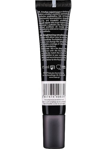 Освітлювальна основа-аджастер під макіяж Brightener of Foundation Smart Drops 15ml (1204490-29735907) Hean (368663871)