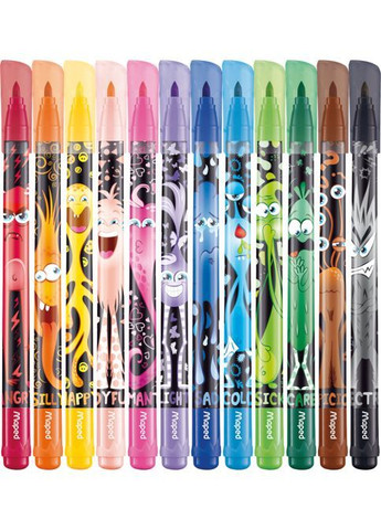 Фломастери Color Peps Monster, 12 кольорів, 12 шт. () Maped MP.845400 (366529021)