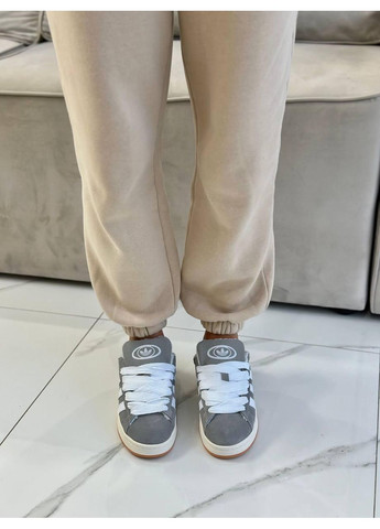Сірі Зимовий кросівки чоловічі adidas campus grey fur адідас кампус No Brand