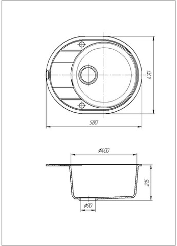 Кухонная мойка Voce Teracota (701) Romzha (315602720)