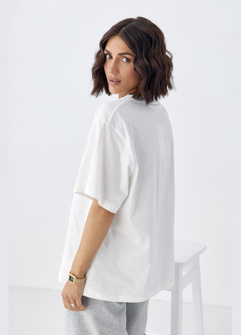 Хлопковая футболка с мишкой Lurex - (330357624)