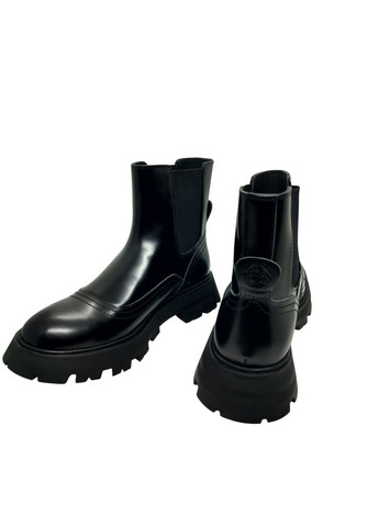 Черевики жіночі демісезонні чорні шкіряні Alexander McQueen (323459905)