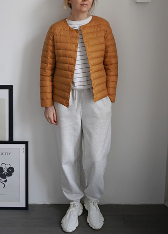 Желтый демисезонный Пуховик One