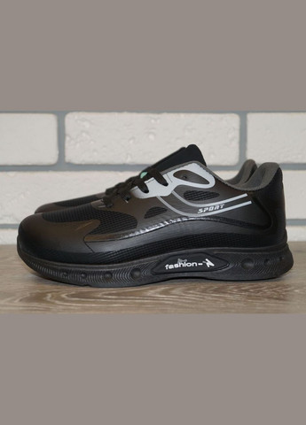 Черные демисезонные кроссовки подростковые черные Paliament Fashion&Sport