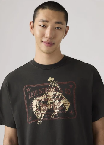 Чорна футболка чоловіча з коротким рукавом Levi's Relaxed Fit Vintage Graphic T-Shirt