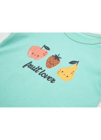 Зеленая демисезонная футболка детская с фруктами (57844-104g-green) Bimini