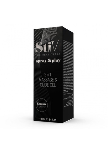 Лубрикант и массажный гель StiVi Spray&Play 2в1, 100 мл Hot (316087800)