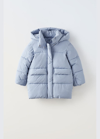 Блакитна зимня зимова куртка на дівчинку блакитна 0562713439 Zara