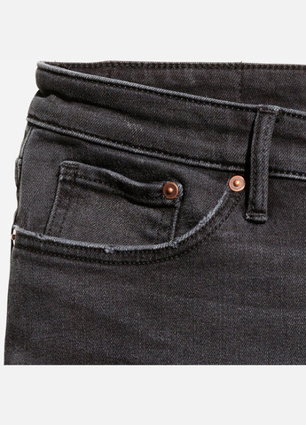 Шорти міні джинсові з відворотами для жінки L.O.G.G 0512508--5 34(XS) графітовий H&M (295354944)