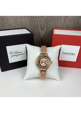 Жіночий Наручний Годинник Pandora Гірський Кришталь Годинник-браслет Із Камінчиками Пандора Seli No Brand (394378605)