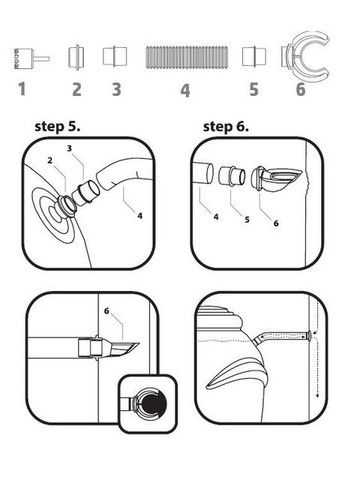 Комплект підключення для ємності для збору дощової води Icanset 6 Prosperplast (329408155)