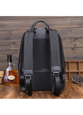Шкіряний чоловічий рюкзак міський для ноутбука та документів чорний 20334 Tiding Bag (335821514)
