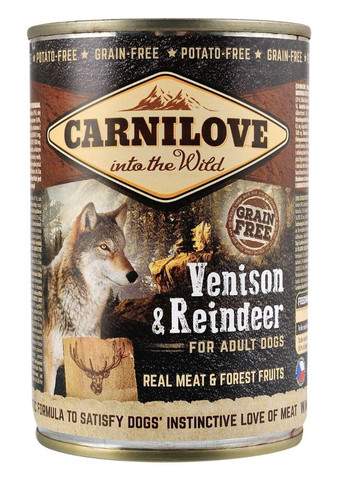 Влажный корм Venison & Reindeer для собак, мясо северного оленя, 400 г Carnilove (292257860)