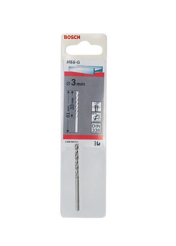 Свердло Standard (HSS-G, 3x61 мм) по металу (20365) Bosch (306551083)