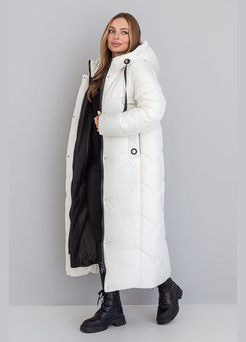Молочная зимняя зимня куртка-пальто сандра MioRichi