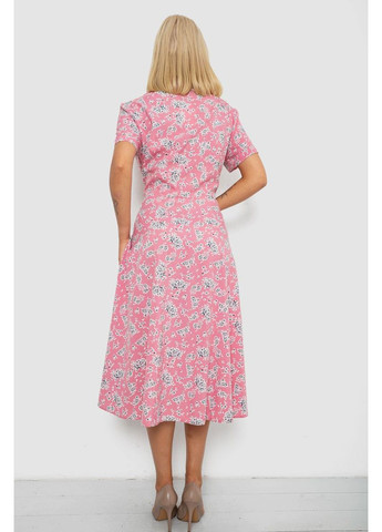 Рожева сукня софт з принтом, колір рожевий, 230r1016-1 Ager