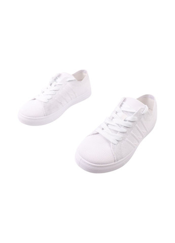 Белые кеды женские белые текстиль Fashion 126-24LTS