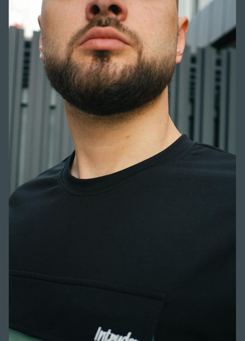 Чорна футболка '' чорно-м'ятна з коротким рукавом Intruder FreeDom