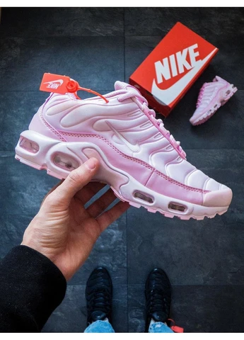 Розовые демисезонные кроссовки мужские nike air max plus tn pink найк аир макс тн плюс розовые No Brand