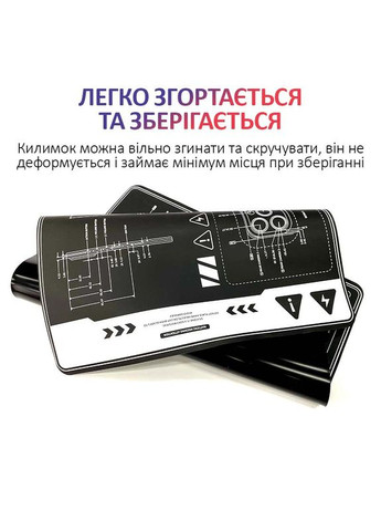 Силіконовий килимок TE-719 для пайки та ремонту техніки / до 300°C / 595x348мм / Чорний TELIJIA (325432654)