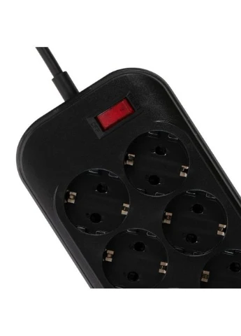 Мережевий фільтр живлення (CW-CHE64B) Colorway CW-CHE64B, 6 розеток/4USB Black (268146202)