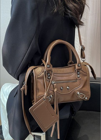 Жіноча сумка 7005 з двома ручками крос-боді бежева No Brand (303323116)