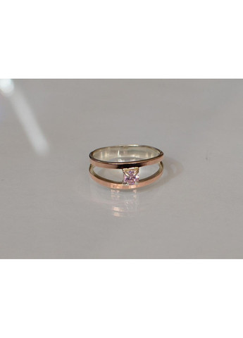 Срібна каблучка з пластинами із золота Silver Style (367268314)