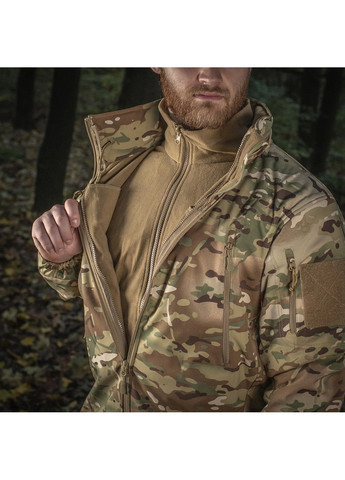 Комбинированная демисезонная куртка soft shell с подстежкой multicam M-TAC