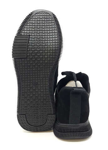 Черные всесезонные женские кроссовки черные замшевые l-10-19 23,5 см (р) Lonza
