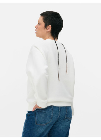 Молочний світшот фліс,молочний з принтом, Primark (364548505)