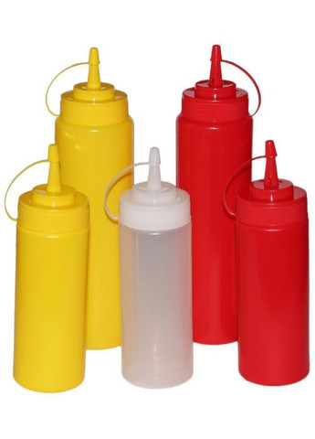 Диспенсер для соусів і сиропів 700мл червоний з ковпачком Empire (339779250)