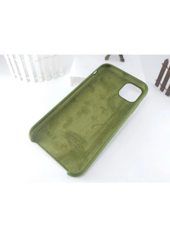 Чехол силиконовый на айфон 11, накладка Silicone Case для iPhone 11 ЗЕЛЕНЫЙ / ARMY GREEN (45 цвет) Epic (396509756)