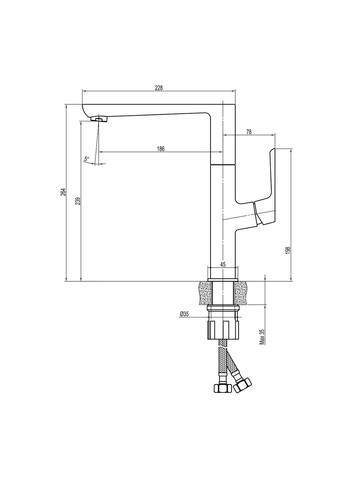 Смеситель для кухни LEXI TL 21401-H57-BB Topaz (335040785)