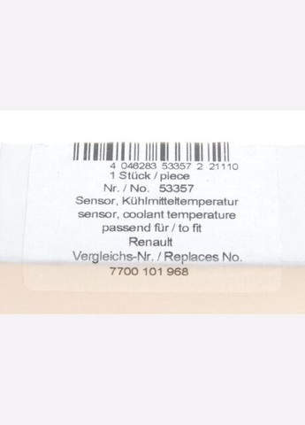 Датчик температуры охлаждающей жидкости Renault Kangoo/Trafic 1.2-1.6/2.0/2.5dCi 01 53357 RU63 AIC (339644179)