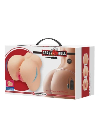 Мастурбатор вагіна анус CRAZY BULL Mila, Vibration Double holes TPR ABS Pretty Love (383114727)