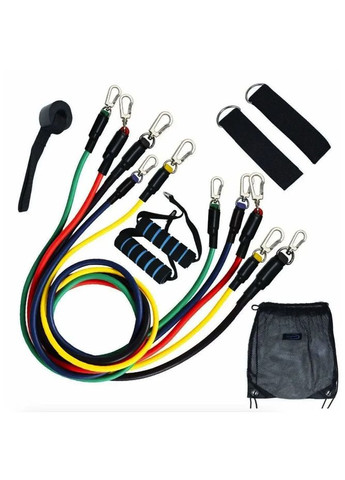 Набор эспандеров Разноцветный тренажер для рук и ног с сумкой для мужчин и женщин. Power Bands (282841407)