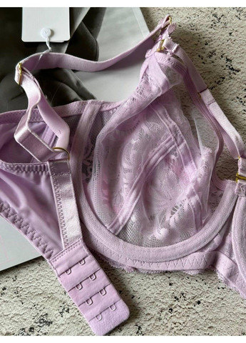 Сиреневый сиреневый тонкий бюстгальтер без поролона с портупеями Lanny Mode