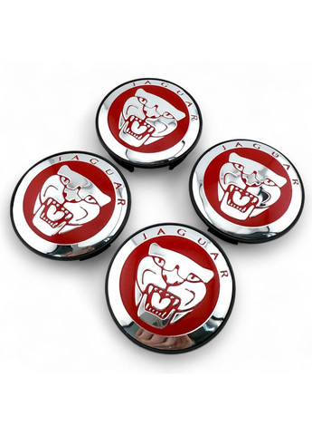 Колпачки в диски Ягуар для дисков 59/50 мм. Красные (4 шт.) Jaguar (354698561)