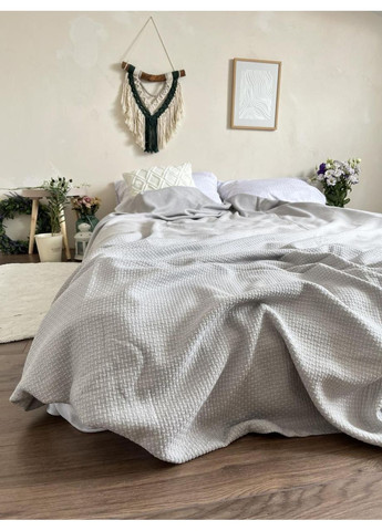 Покрывало Wheat хлопковое светло-серого цвета ZEINTEX (315347241)