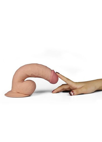 Реалистичный вибратор – The Ultra Soft Dude Vibrating 8.5" Lovetoy (335399608)
