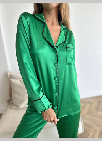 Зеленая красивая пижама No Brand