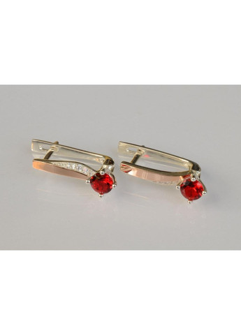 Срібні сережки з золотими пластинами Silver Style (367113158)